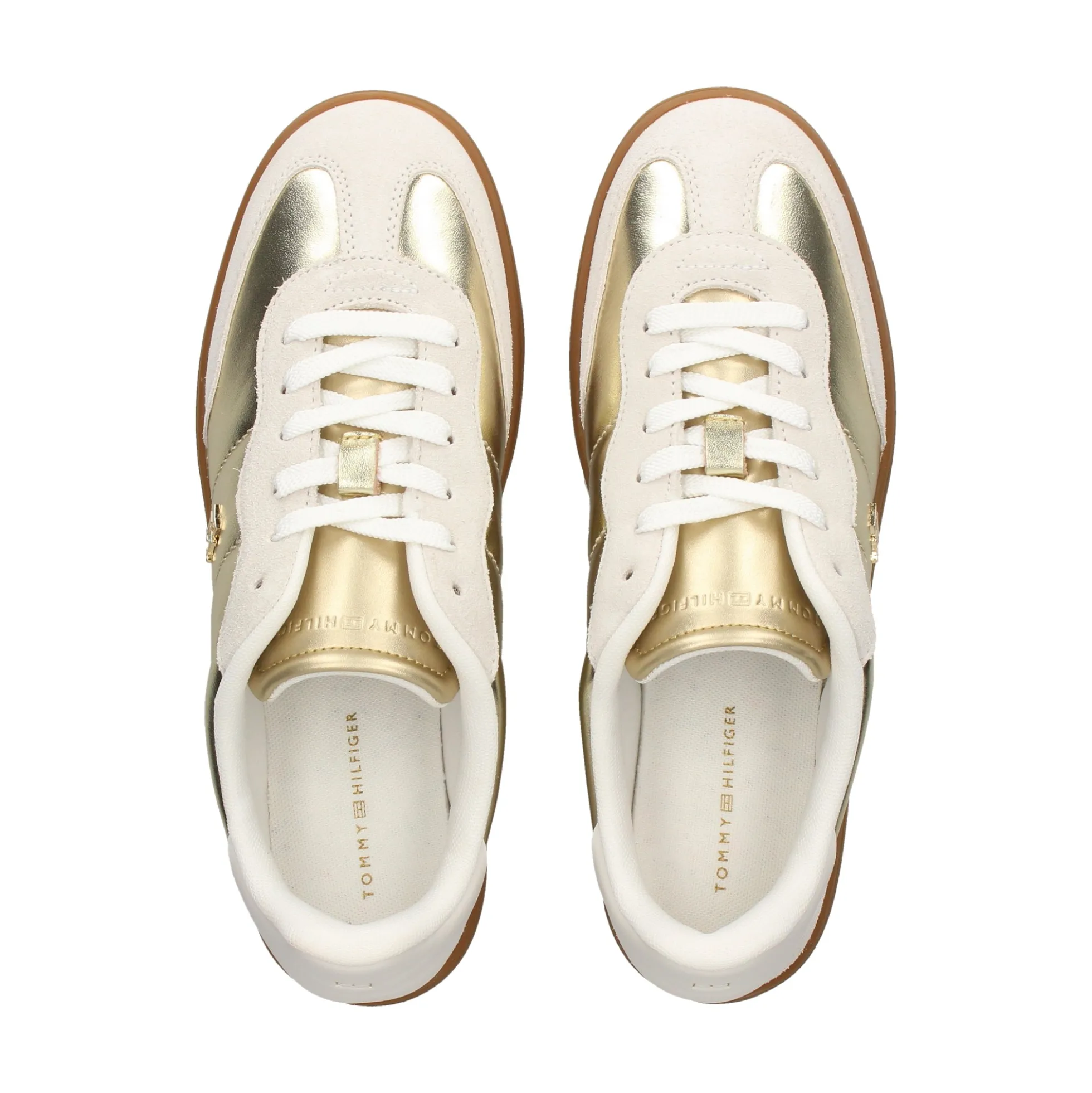 TOMMY HILFIGER Zapatillas de Mujer FW0FW09026 0HT ECRU/GOLD