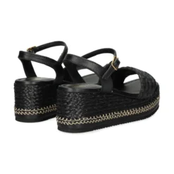 UNISA Sandalias con plataforma de Mujer KEBEC_25_GRA NEGRO