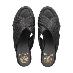 UNISA Sandalias cuña de Mujer KEMP_RF NEGRO
