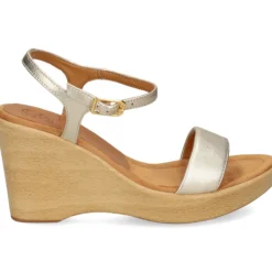 UNISA Sandalias cuña de Mujer RITA_24_LMT PLATINO