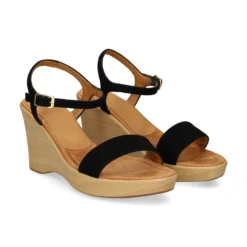 UNISA Sandalias cuña de Mujer RITA_25_KS NEGRO