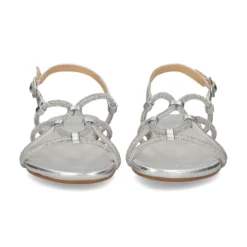 UNISA Sandalias planas de Mujer COOPER_LMT SILVER