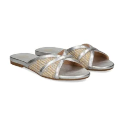 UNISA Sandalias planas de Mujer CHENEY_YU SILVER