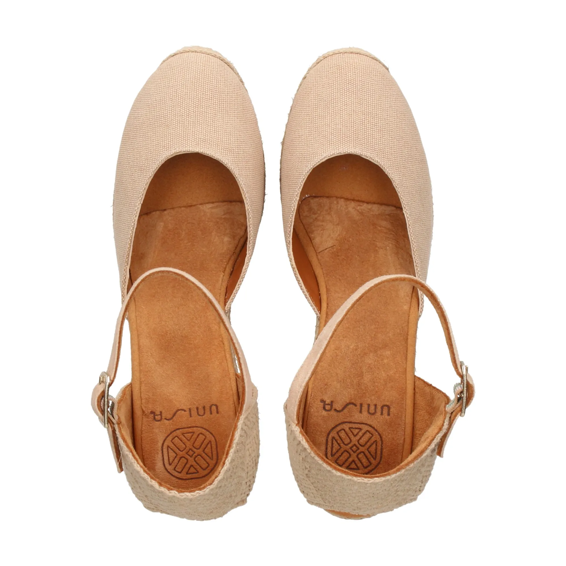 UNISA Zapatos cuña CACERES_23_ECL NATURAL
