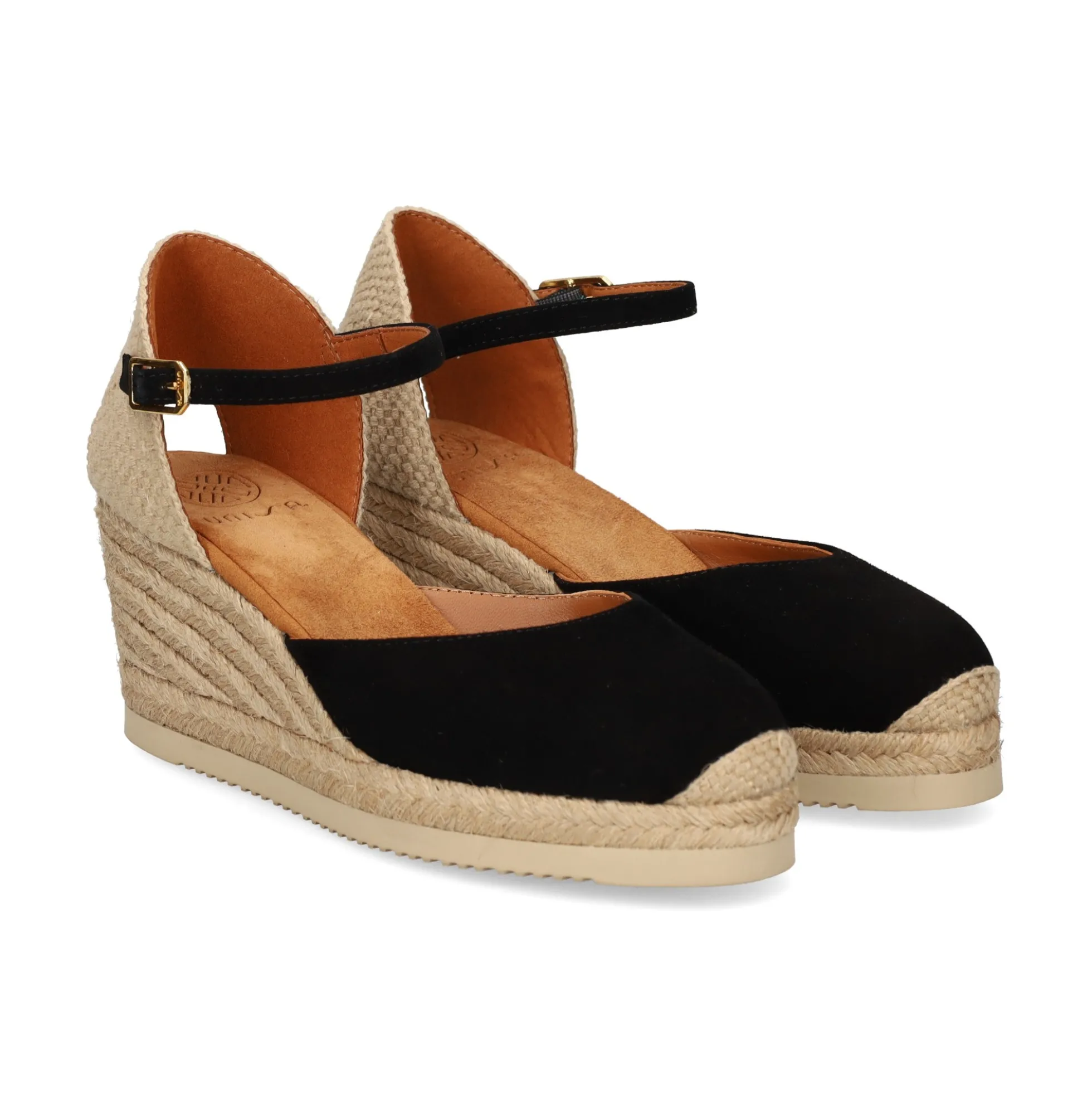 UNISA Zapatos cuña CACERES_25_KS NEGRO