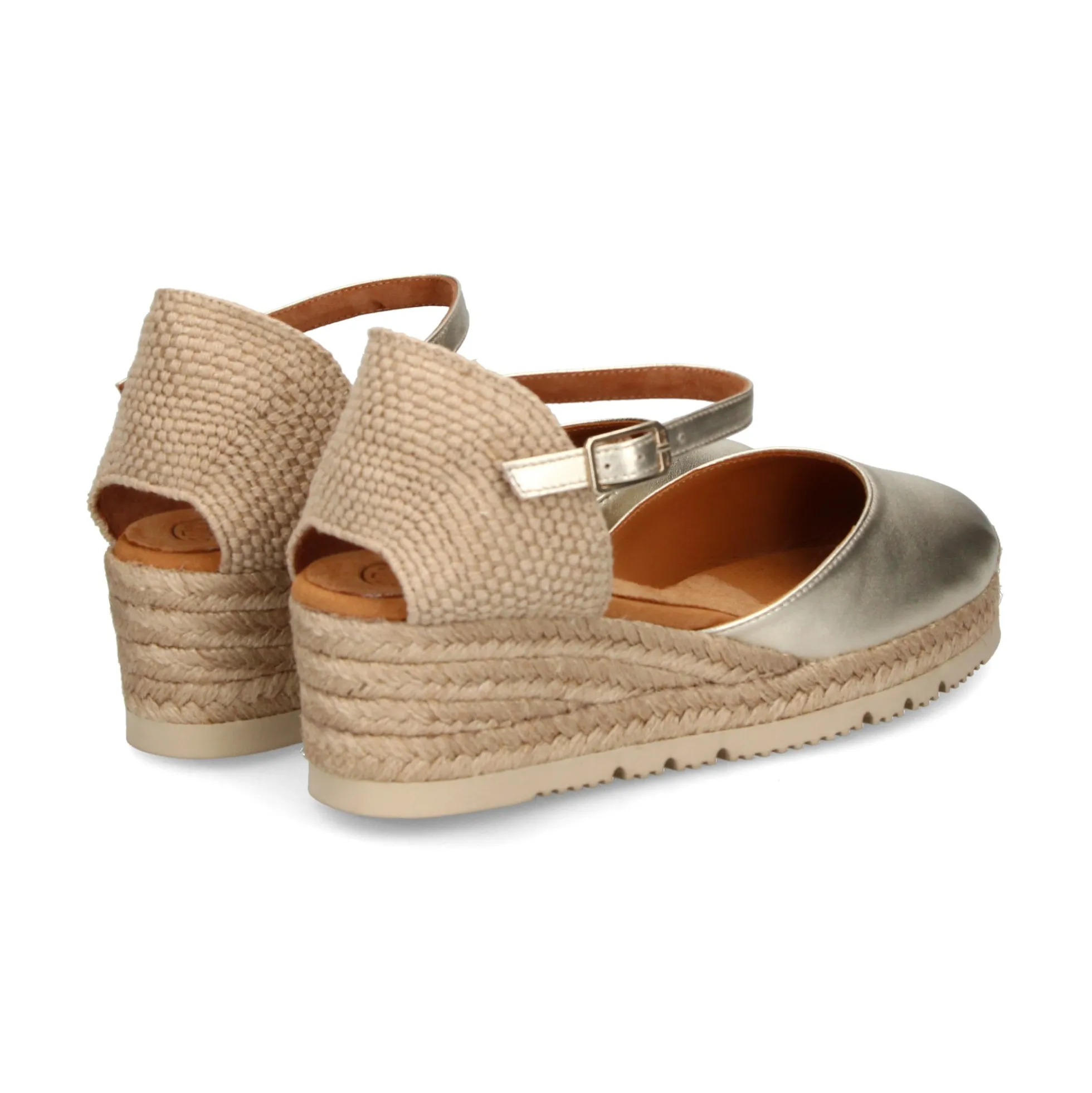 UNISA Zapatos cuña CISCA_23_LMT PLATINO