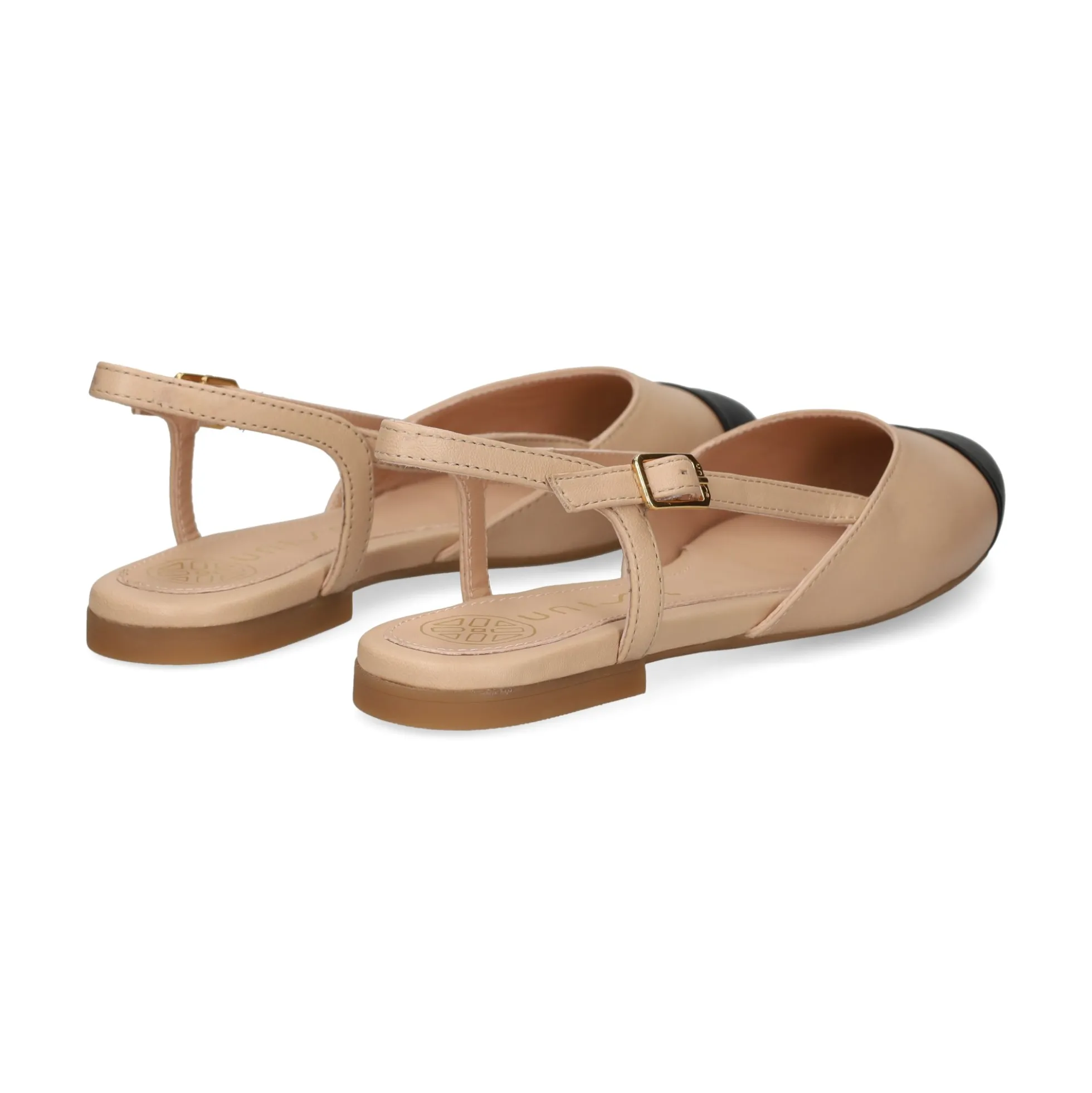 UNISA Zapatos planos de Mujer ASLEY_25_NTO SKIN/BLK