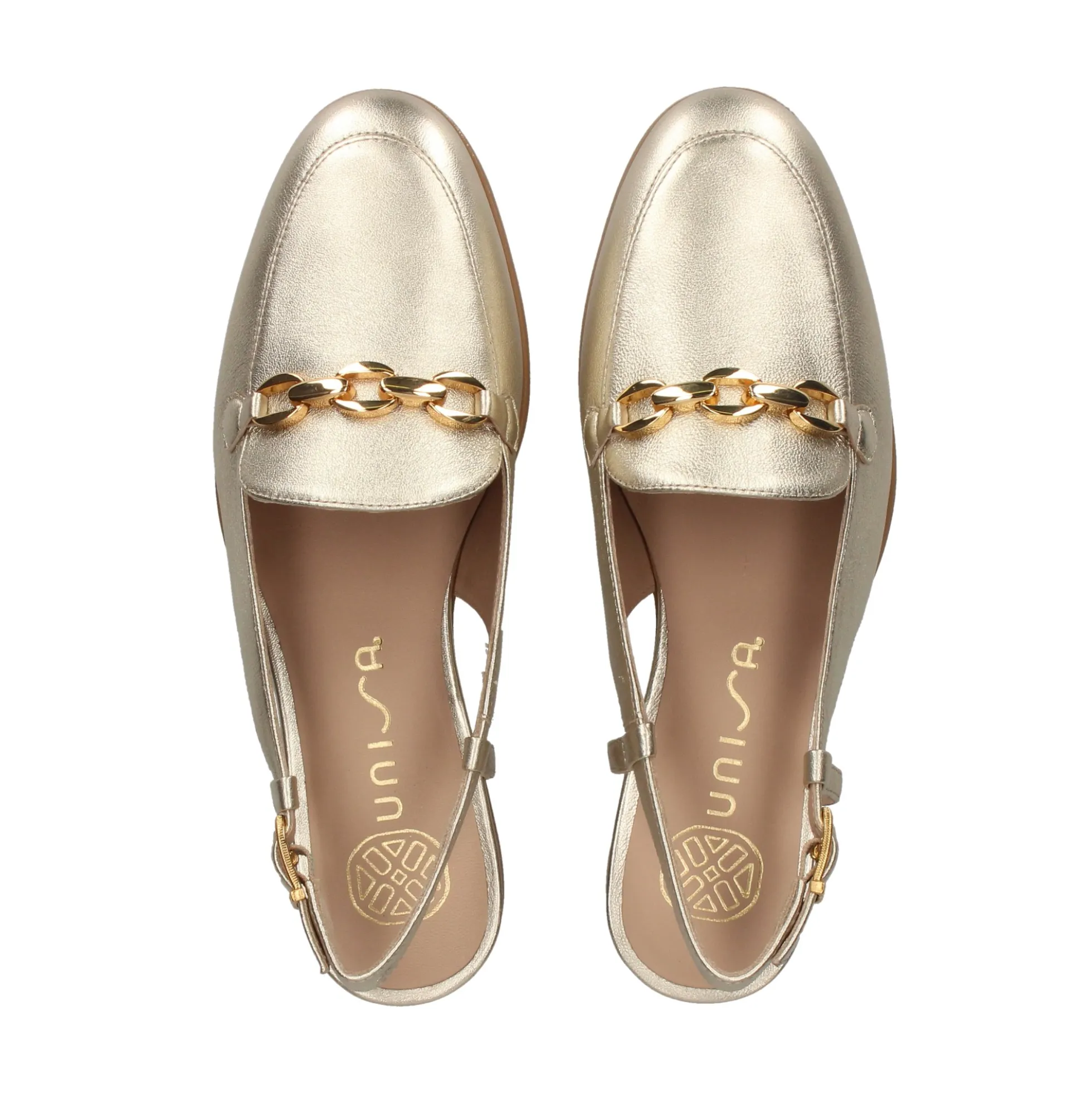 UNISA Zapatos planos de Mujer DEAN_LMT PLATINO