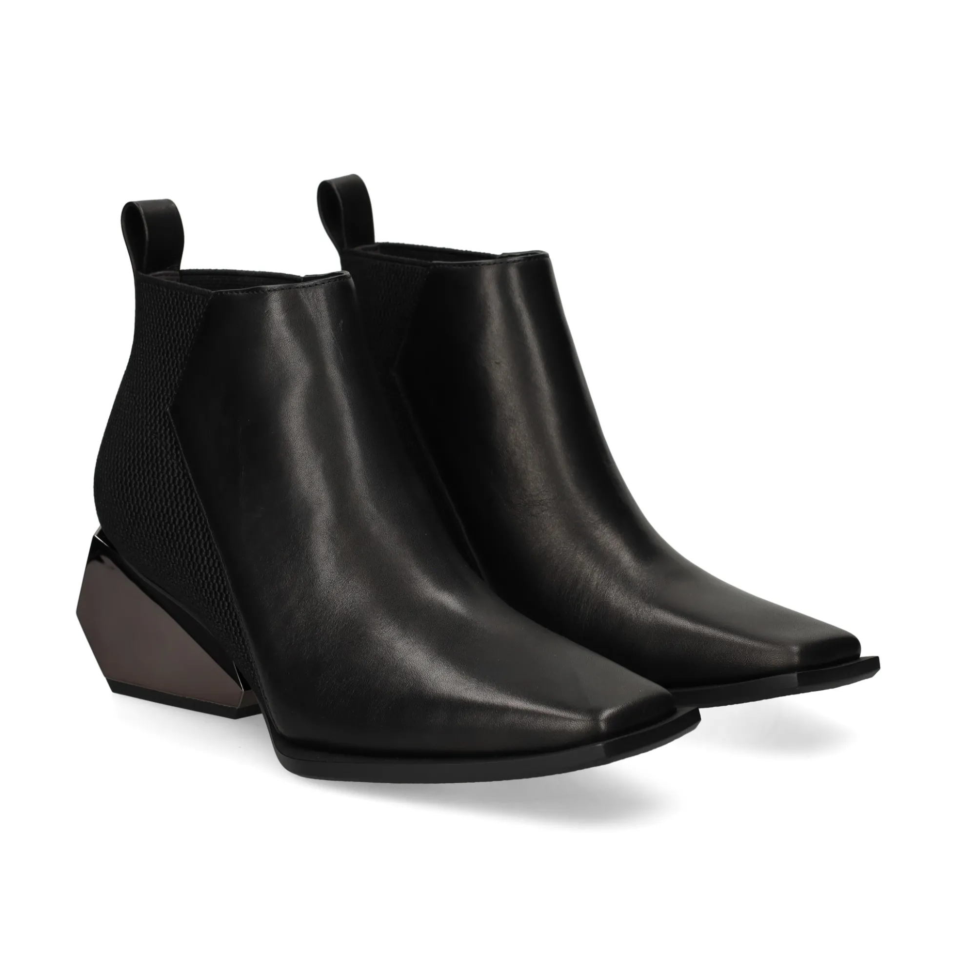 UNITED NUDE Botines con tacón de Mujer RICKY MID NEGRO