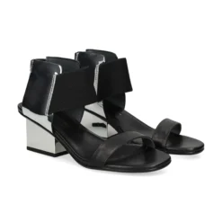 UNITED NUDE Sandalias con tacón de Mujer RAILA MID SILVER