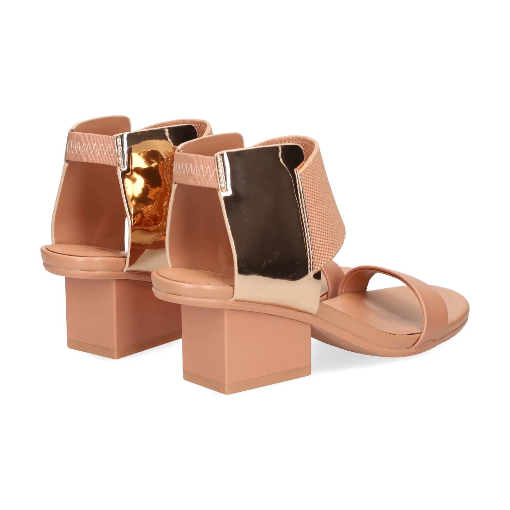 UNITED NUDE Sandalias con tacón de Mujer RAILA MID ORO ROSA