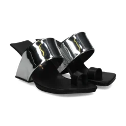 UNITED NUDE Sandalias cuña de Mujer LOOP TOE HI MIRROR SILVER
