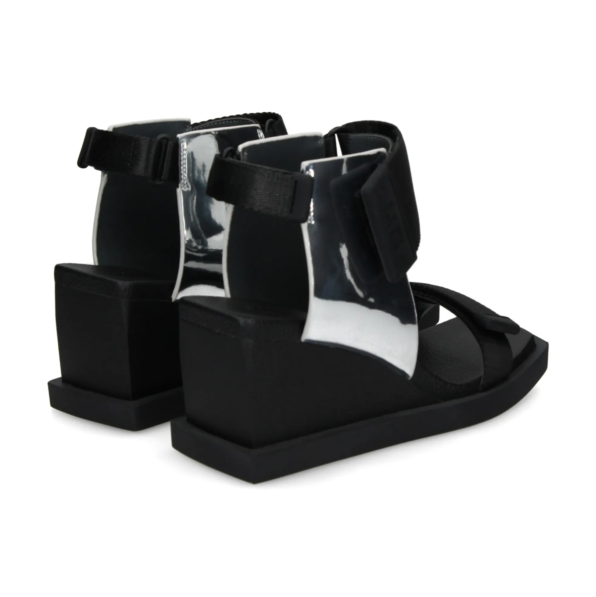 UNITED NUDE Sandalias cuña de Mujer KO MID MIRROR SILVER