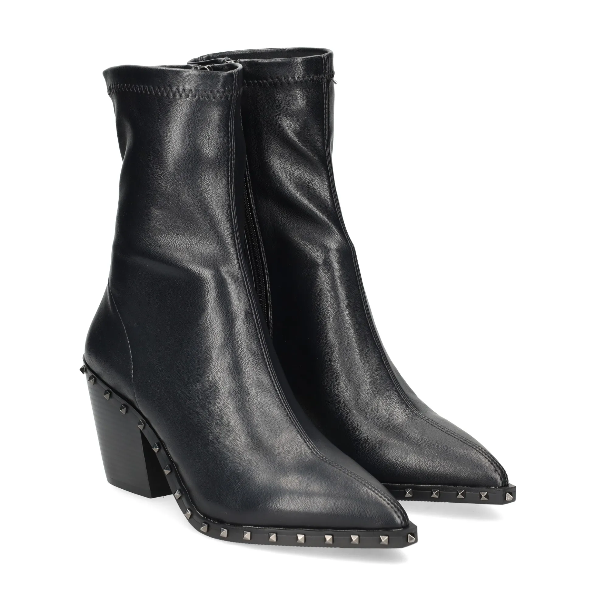 VIBES Botas con tacón de Mujer VB2306 NEGRO