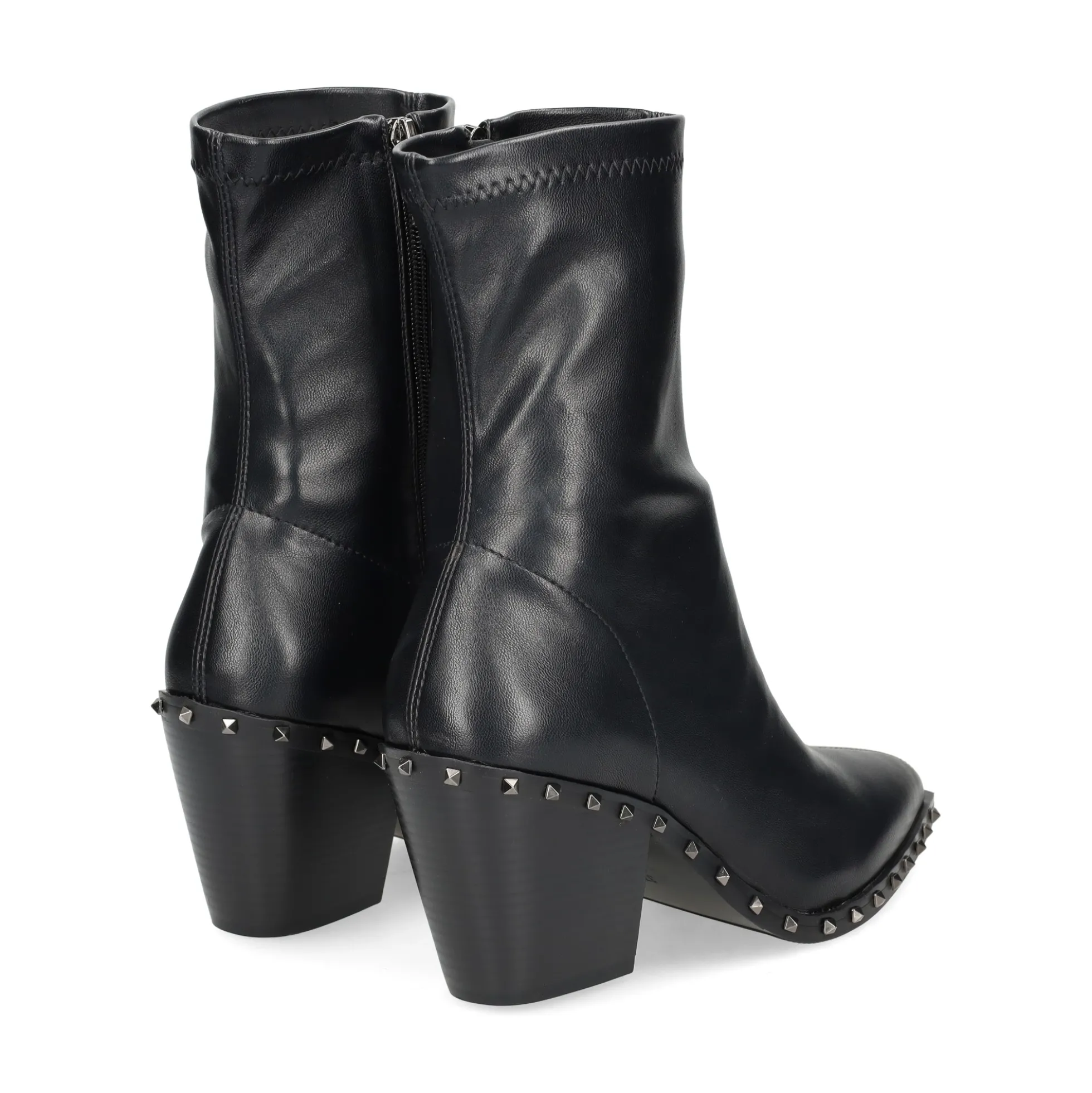 VIBES Botas con tacón de Mujer VB2306 NEGRO