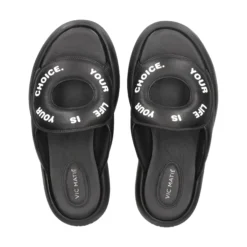 VIC MATIE Sandalias planas de Mujer 1E1208D 101 NEGRO