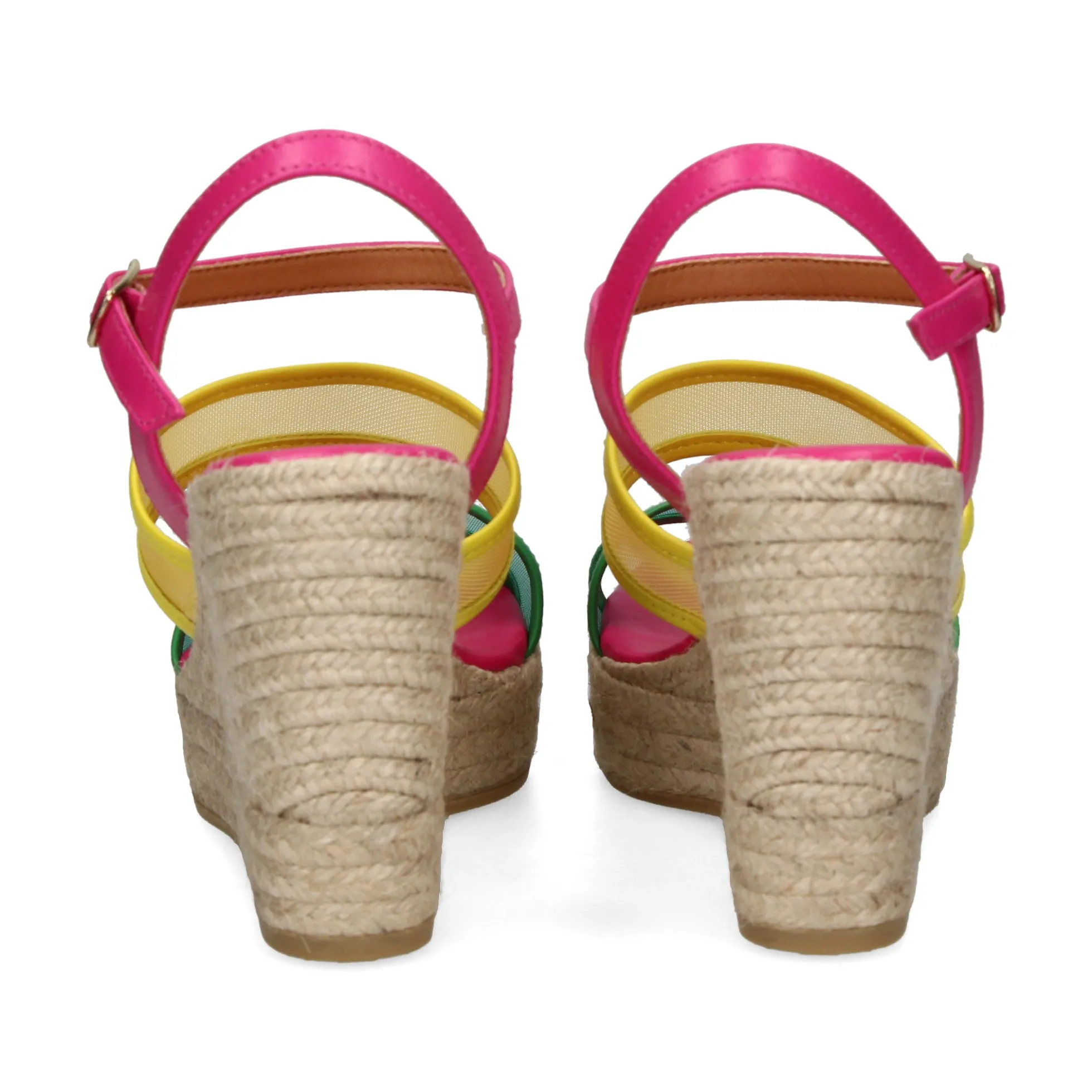 VIGUERA Sandalias cuña de Mujer 2044 604 FUXIA