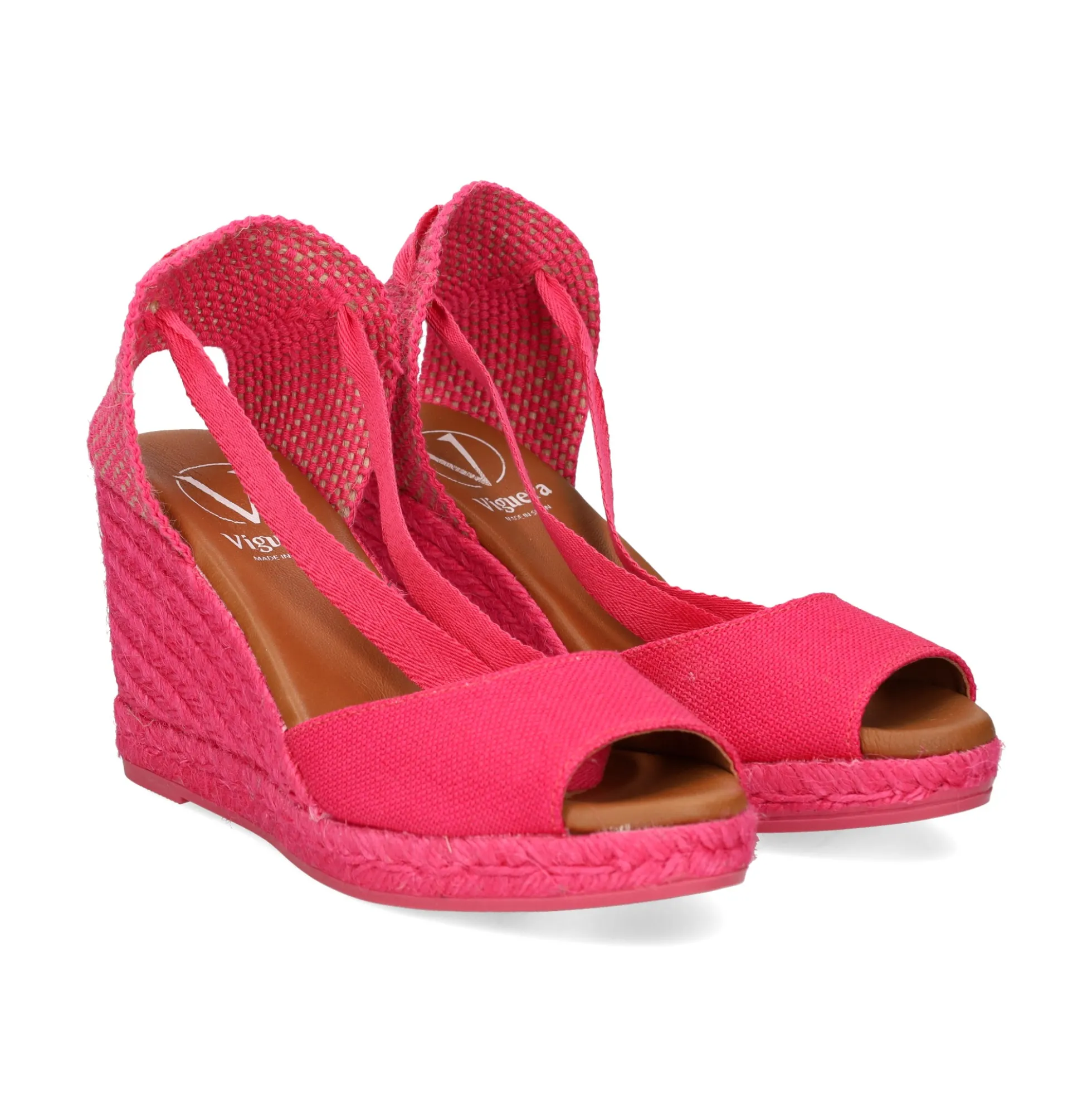 VIGUERA Sandalias cuña de Mujer 2133 604 FUXIA