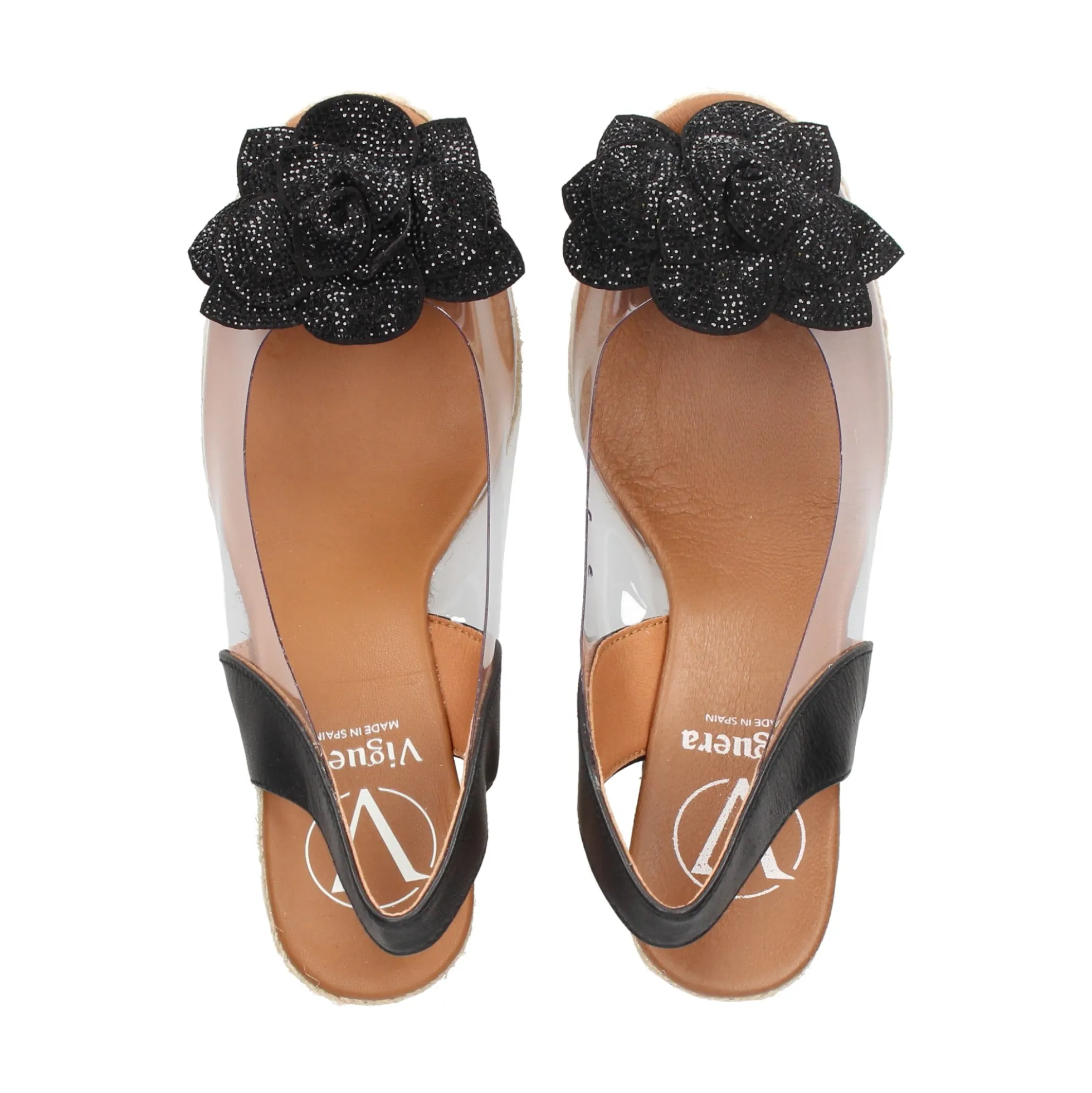 VIGUERA Zapatos cuña 0291 NEGRO
