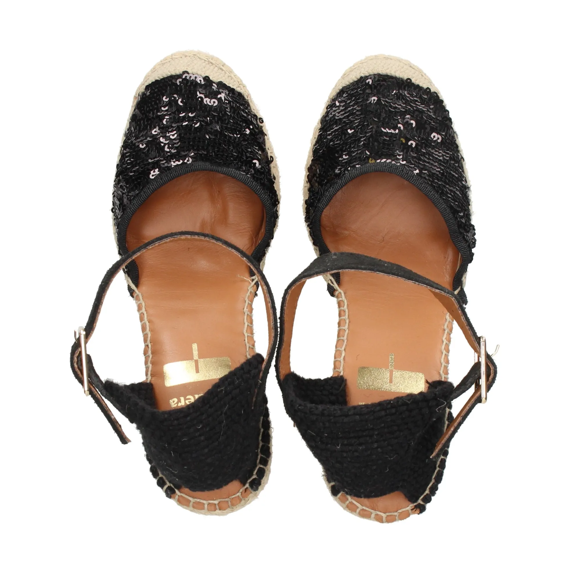 VIGUERA Zapatos cuña 1632 NEGRO