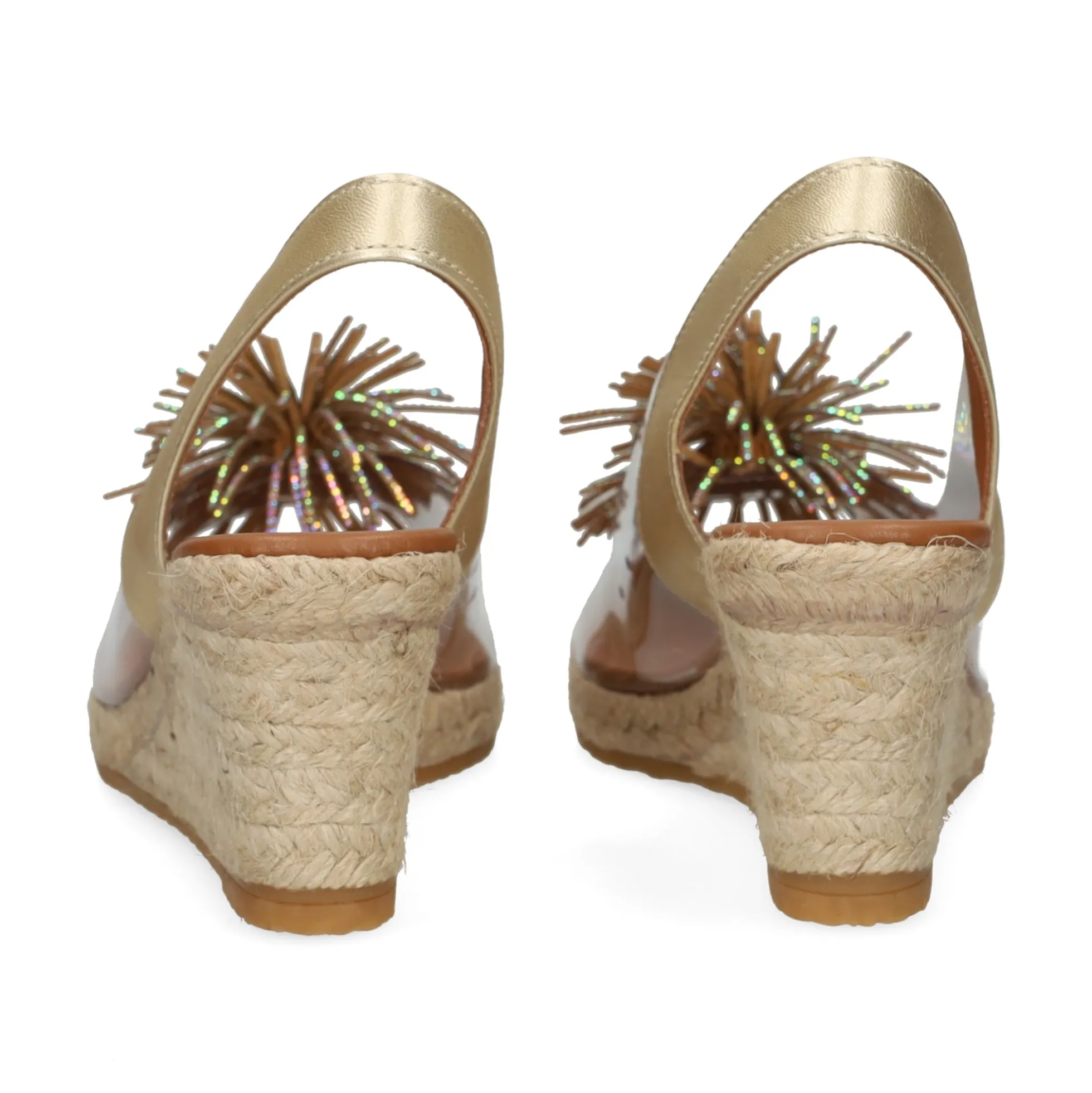 VIGUERA Zapatos cuña 0297 PLATINO