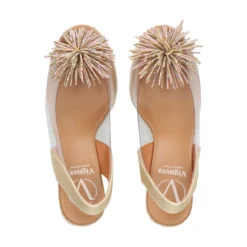 VIGUERA Zapatos cuña 0297 PLATINO