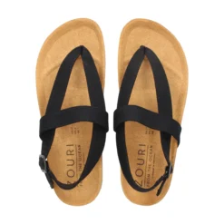 ZOURI Sandalias planas de Mujer ISLE NEGRO